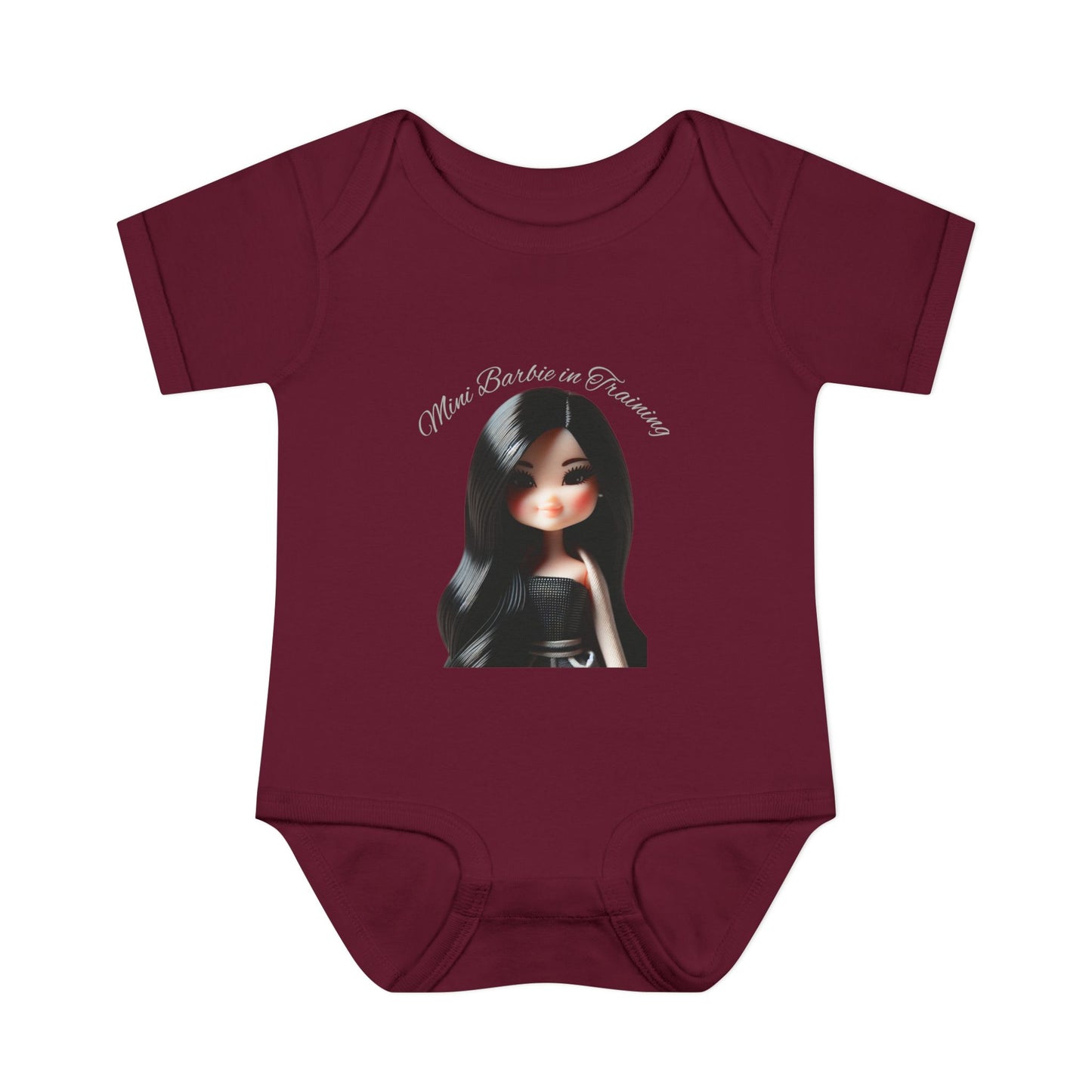 Cute Baby Bodysuit, Mini Barbie in Training Infant Clothes