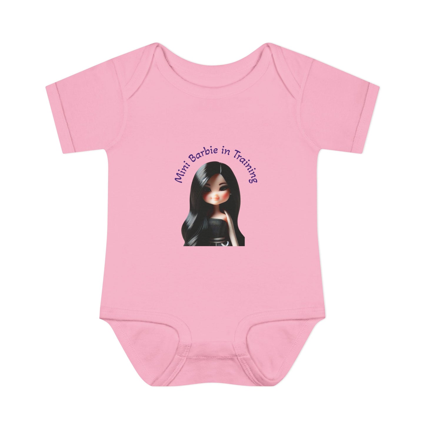 Cute Baby Bodysuit, Mini Barbie in Training Infant Clothes