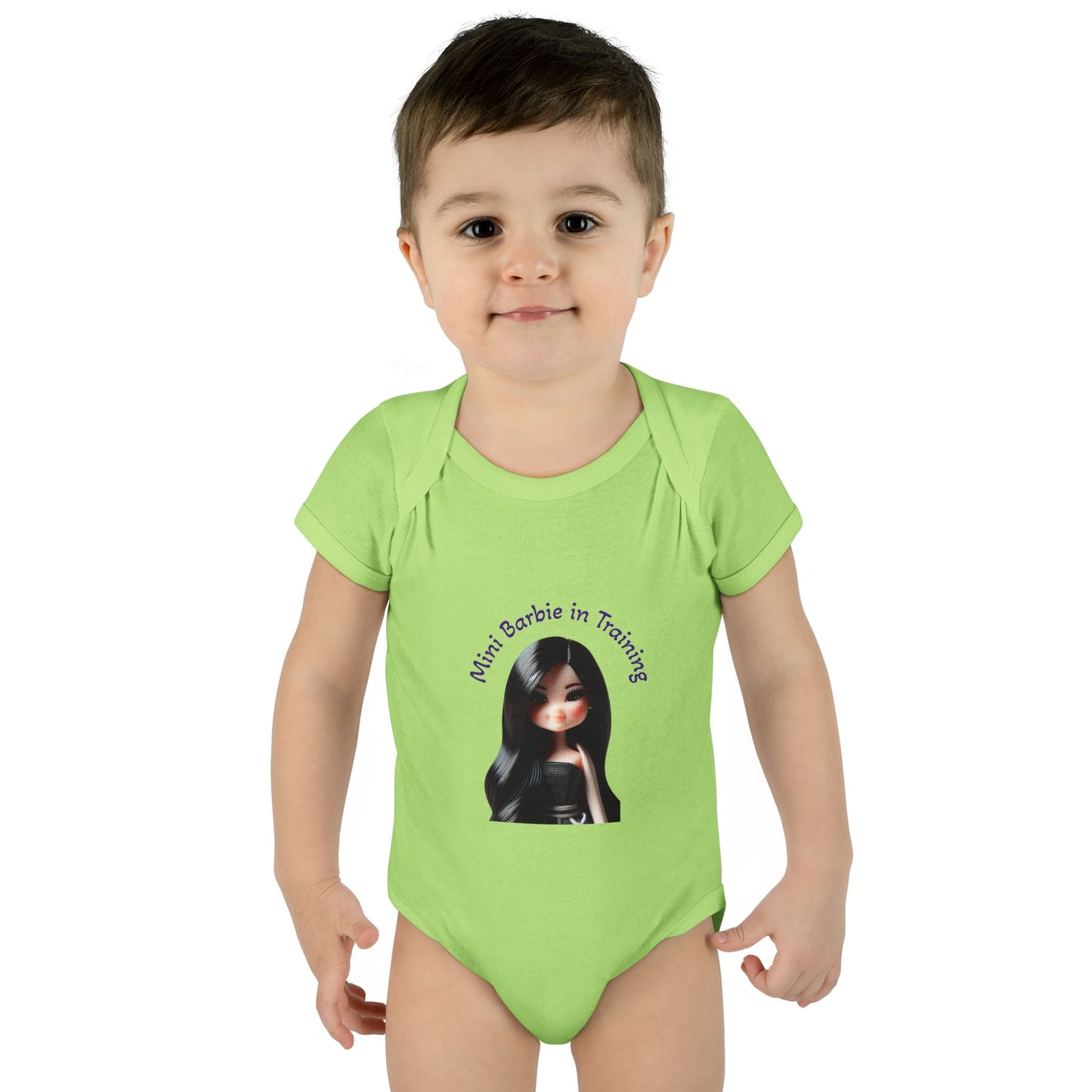 Cute Baby Bodysuit, Mini Barbie in Training Infant Clothes