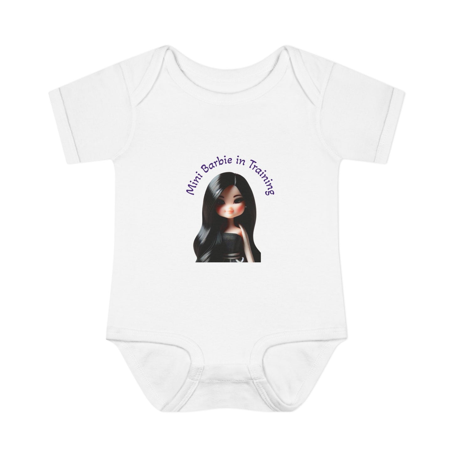 Cute Baby Bodysuit, Mini Barbie in Training Infant Clothes