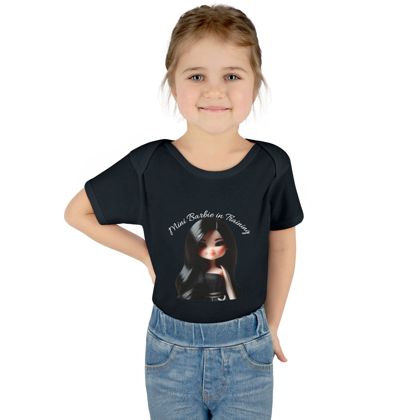 Cute Baby Bodysuit, Mini Barbie in Training Infant Clothes