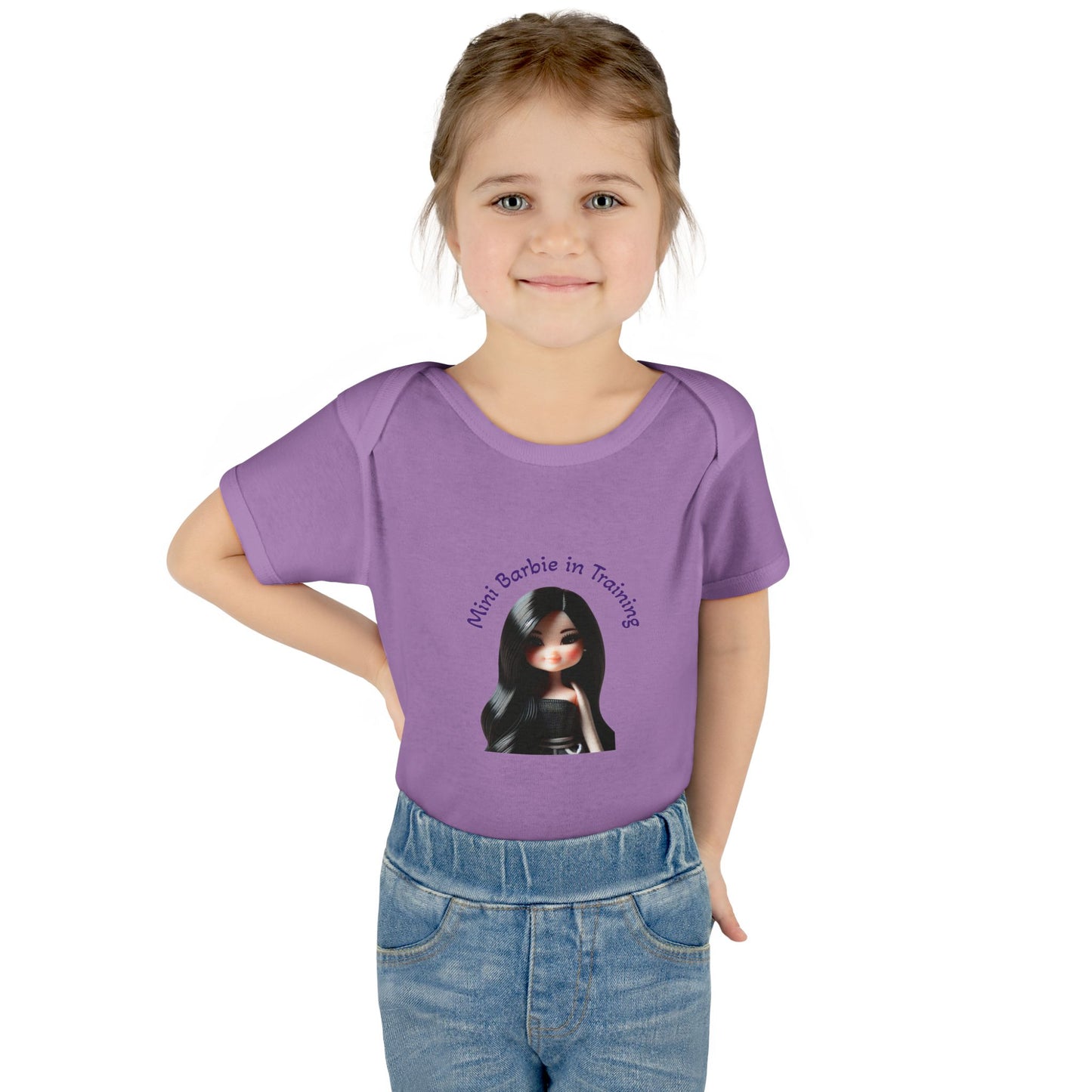 Cute Baby Bodysuit, Mini Barbie in Training Infant Clothes