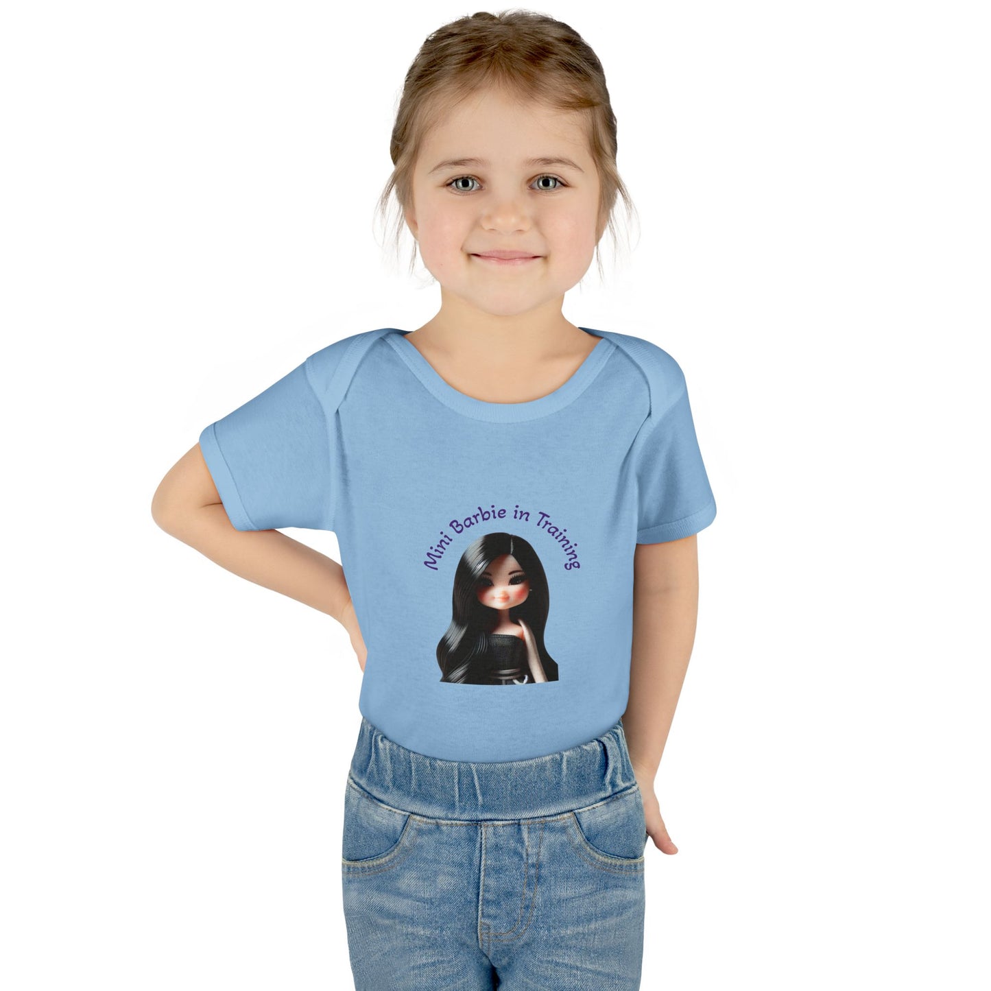 Cute Baby Bodysuit, Mini Barbie in Training Infant Clothes